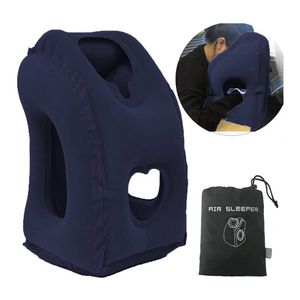Catzon Inflatable Travel Pillow for Airplane Support Head with Storage Bag