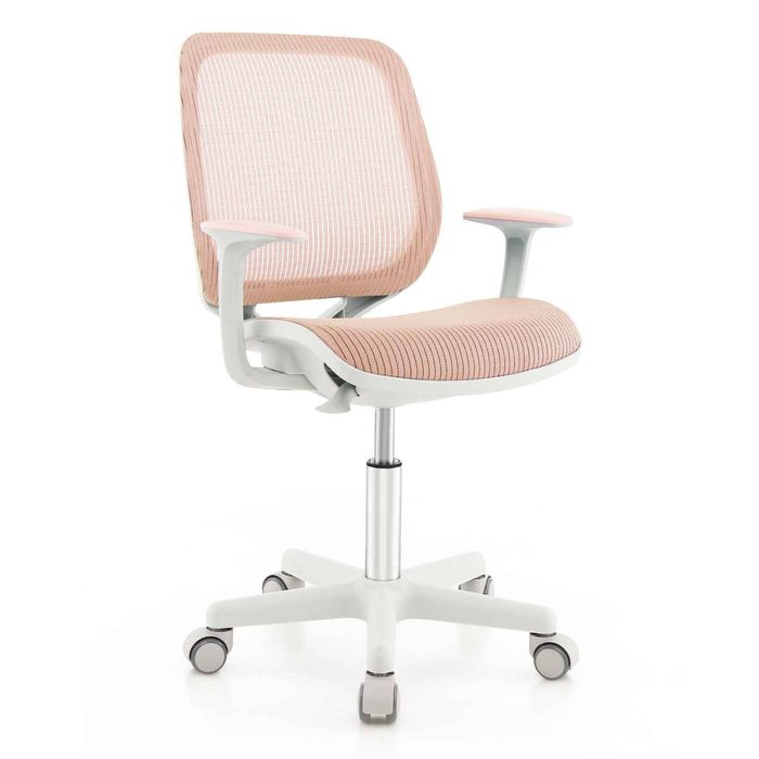 Costway Kid Desk Chair Swivel Mesh Computer Study Adjustable Pink