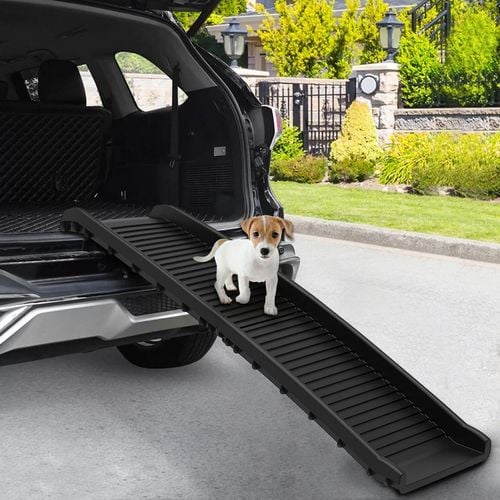 Furtastic Foldable Car Dog Pet Ramp Vehicle Ladder Steps Stairs Black Bunnings Australia