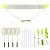 Advwin Portable Badminton Net Set, 4.6m All-in-one Badminton Set With 4 Rackets, 2 Shuttlecocks, Scoring System, for Backyard