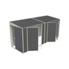 Build-a-Shed 1.5 x 4.5 x 2.0m Tunnel Shed Tunnel Sliding Door Plus Dual Double Hinged Side Door - Grey