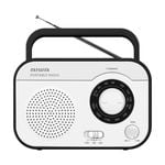 AIWA Portable Retro Manual AM/FM C Battery Radio White