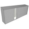 Build-a-Shed 0.8 x 5.2 x 2m Skillion Shed with Single Sliding Side Door - Zinc