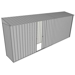 Build-a-Shed 0.8 x 5.2 x 2m Skillion Shed with Single Sliding Side Door - Zinc