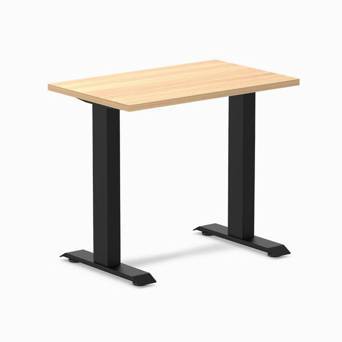 Desky Fixed Height Mini Office Desk Matte Black Frame 80cm