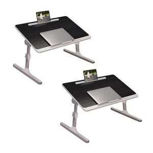 SOGA 2X 60x40cm Black Small Foldable Laptop Bed Table