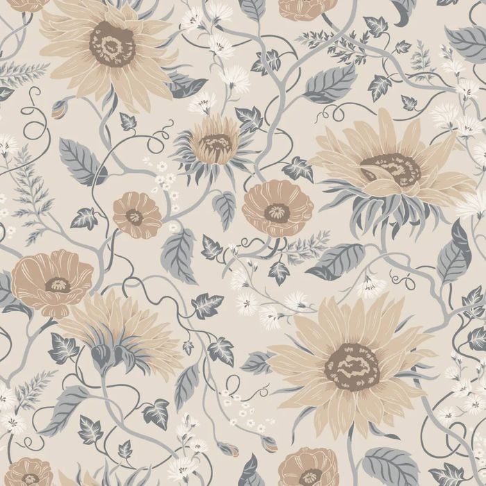 Wallpaper Trader Solveig Wallpaper Roll 10.05m X 53cm, Light Blue