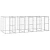 vidaXL Outdoor Dog Kennel Galvanised Steel Puppy Enclosure Cage Pet Supply 550x220x180 cm