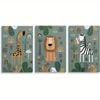 3pcs Baby Safari Nursery  Print 100% Australian Made 3 x 40x60cm (Metal Print)