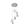ROBI 6 Ring Crystal Chandelier Tri-colour LED (Chrome)