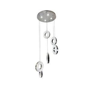 Element Lighting ROBI6 Ring Crystal Chandelier Tri-colour LED (Chrome)