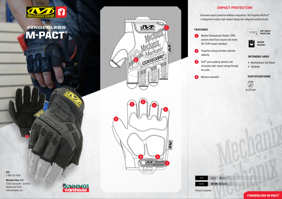 Mechanix gloves bunnings online