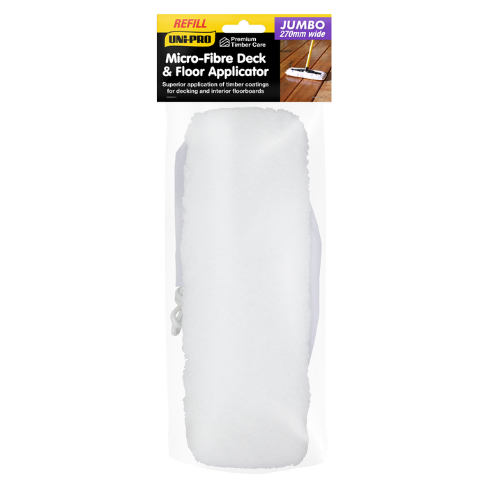 UNi-PRO 270mm Jumbo Micro-Fibre Deck And Floor Applicator Refill Pad