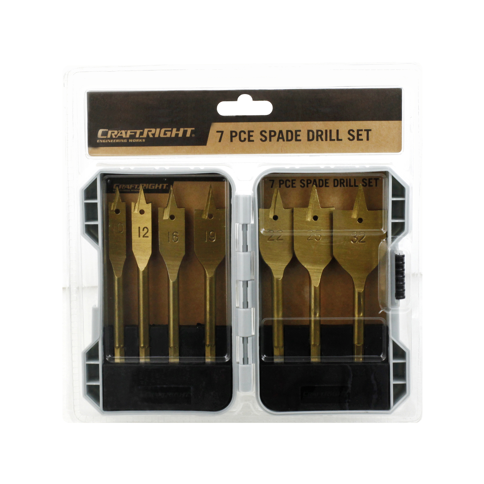 Craftright 7 Piece Flat Spade Drill Set Bunnings Australia