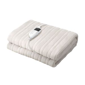 Bedra Heated Electric Blanket Throw Rug Washable Cream