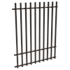 ProtectorAl 0350-1200W x 1500H Satin Black Aluminium Batten Pool Fence Panel with Mid Rail - Black
