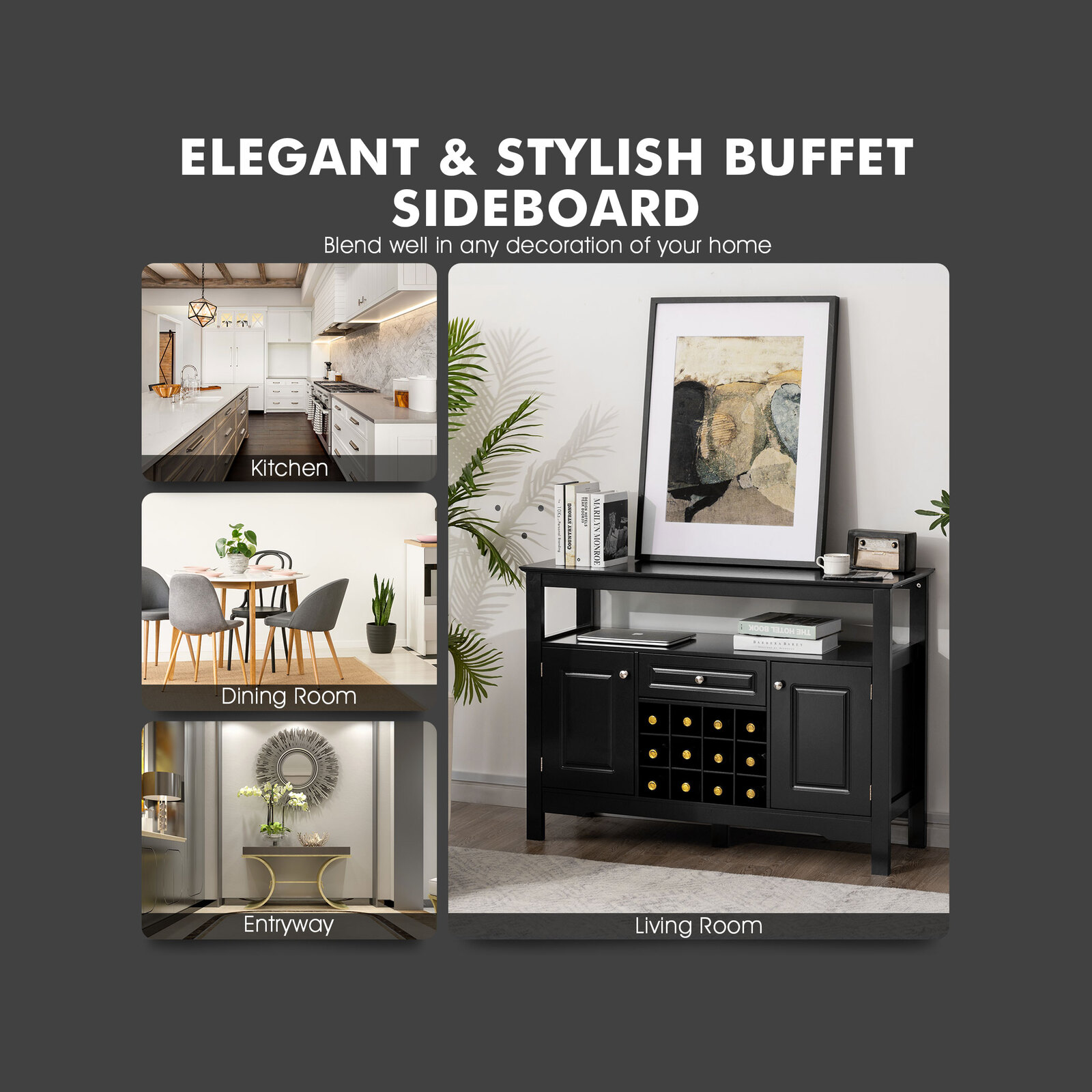 Tv console with wine storage hotsell