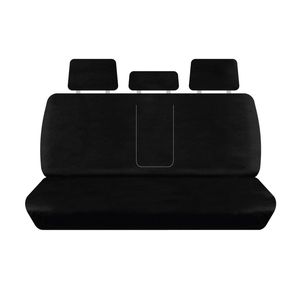 For Mitsubishi Triton MV Dual Cab 2023-On Super Tough Black Rear Canvas Car Seat Cover