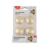 Taskmaster 34mm Brushed Brass Round Cabinet Knobs - 4 Pack
