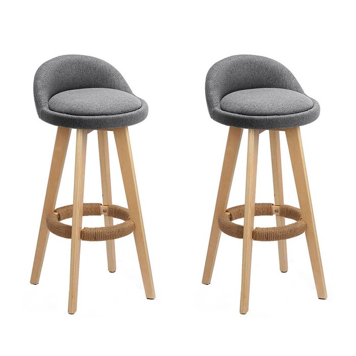Artiss 2x Bar Stools Grey
