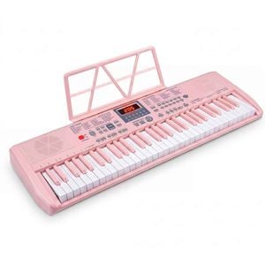 Costway 61Key Kid Electronic Keyboard Portable Digital Piano Pink