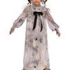 Ghoul Girl Costume Halloween Fancy Dress Kids Nightie Dress White Black