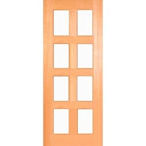 Woodcraft 2040 x 820 x 40mm Entrance Door Kensington 8Lite Clear Safety Glass