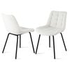 2x Artiss Dining Chairs Velvet Beige