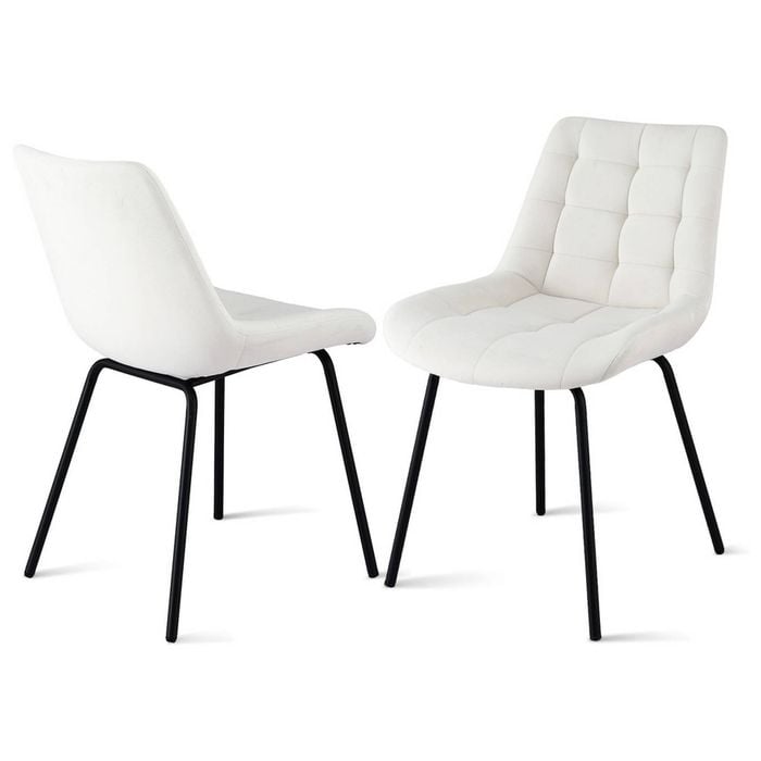 2x Artiss Dining Chairs Velvet Beige
