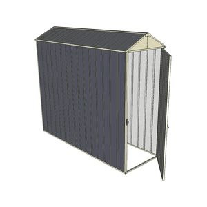 Build-a-Shed 0.8 x 2.3 x 2.1m Gable Single Hinged Door Shed - Grey