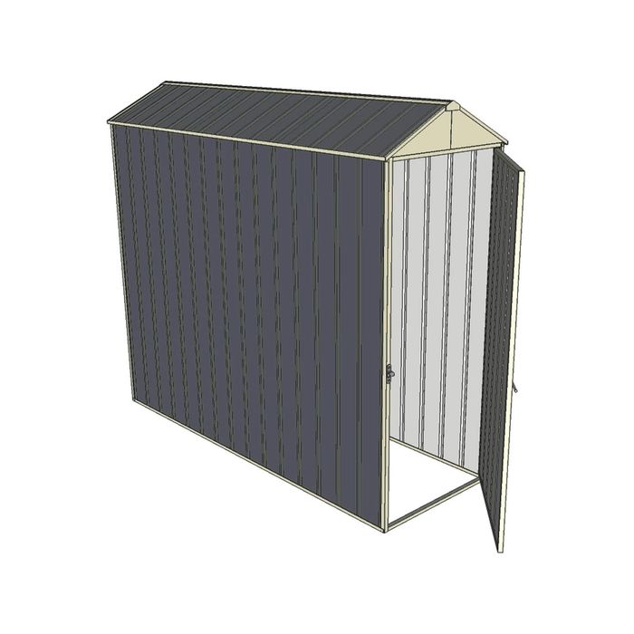Build-a-Shed 0.8 x 2.3 x 2.1m Gable Single Hinged Door Shed - Grey