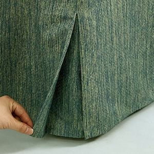 CottonMore Premium Quality Bed Skirt Valance including Cotton Fabric Go Over Bed Base Green - Queen