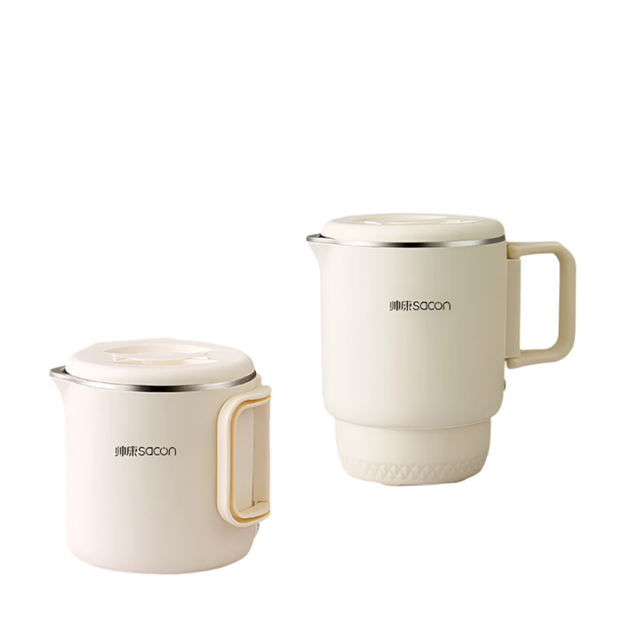 NNEOBA 3-in-1 Portable Foldable Electric Cooker Mini Rice Cooker White