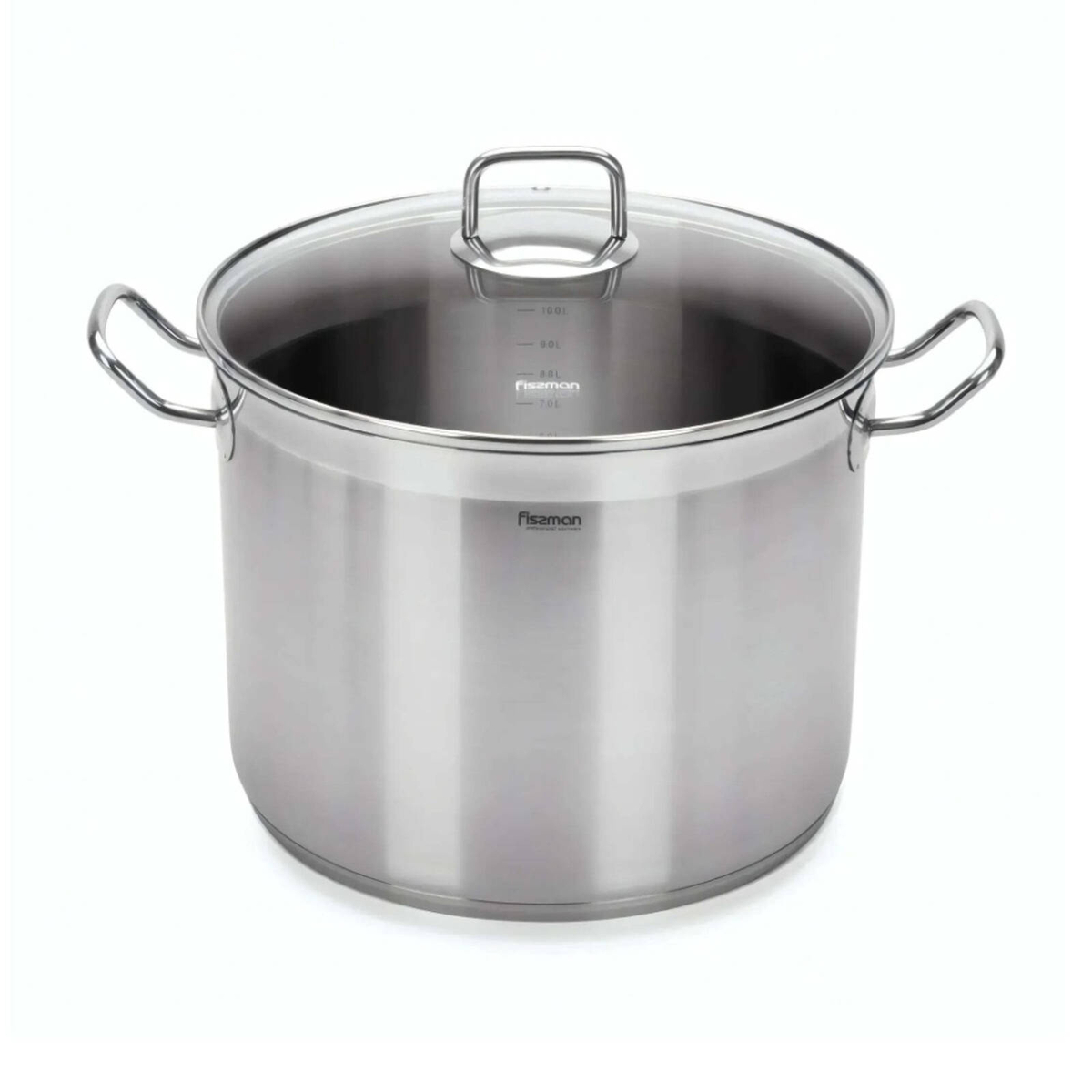 Fissman Stockpot Tahara Series Stainless Steel With Glass Lid 13.2L ...