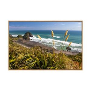 Artey | Coatal Surf - Framed Canvas - Natural Frame - 110 x 165cm
