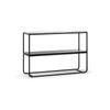 Estoria 120cm White Marble Shelf Console Table in Black