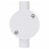 DETA 25mm Grey PVC Conduit 2 Way Left Hand Junction Box - Single Pack