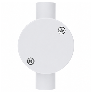 DETA 25mm Grey PVC Conduit 2 Way Left Hand Junction Box - Single Pack