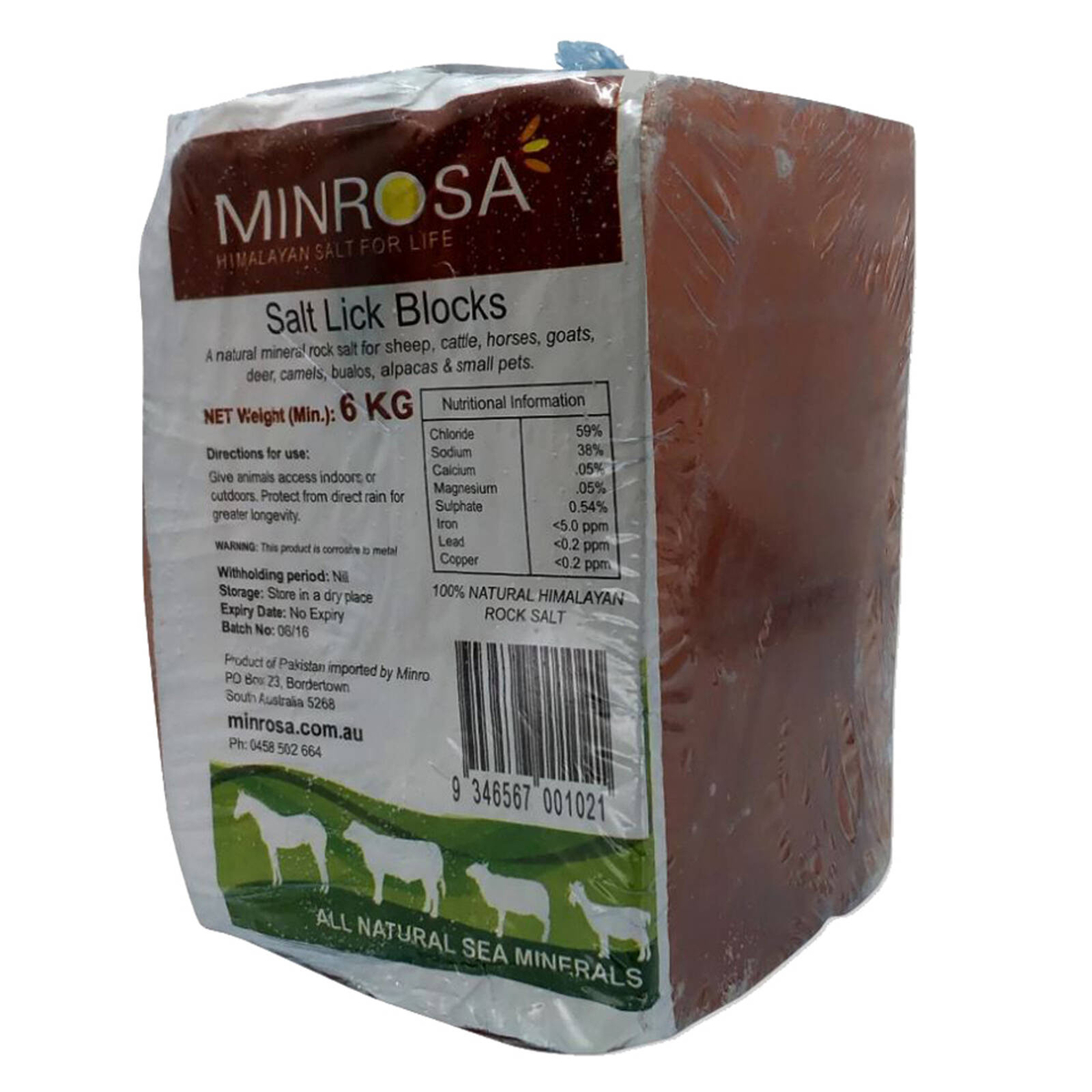 Minrosa Compressed Salt Block Animal Salt Lick 10kg - Bunnings Australia