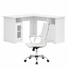 Artiss Office Desk and Chair Set L Shape Computer Desk 150cm Ergonomic Office Chair PU