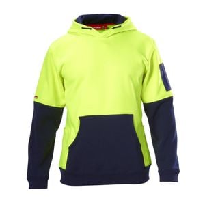 Hard Yakka Men's Yellow/Navy Hi Vis Hoodie - Size S