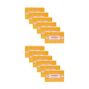 12PK Satya Home Fragrance Scented Incense Sticks Packet Set 15gm Sandalwood