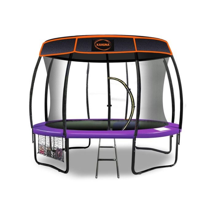 Kahuna Trampoline 14 Ft With  Roof Cover - Purple