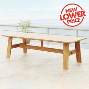 Mimosa Bordeaux 250 x 100cm Teak Dining Table Recycled Timber