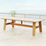 Mimosa Bordeaux 250 x 100cm Teak Dining Table Recycled Timber