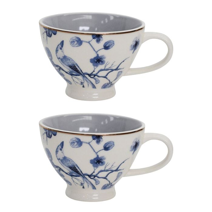 2PK LVD Orient Garden Porcelain 13.5cm Coffee/Tea Cup w/ Handle Round