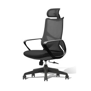 Miuz Cosmo Ergonomic Office Chair With Headrest Adjustable Breathable Mesh Black