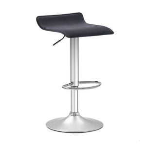 Urban Style Craig Bar Stools Gas Lift Chrome Black Pair