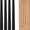 4x Tapered Dinner  Unscented Taper Wedding Candle 25cm in Black