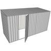 Build-a-Shed 1.5 x 3.7 x 2m Single Hinged Side Door Skillion Shed - Zinc